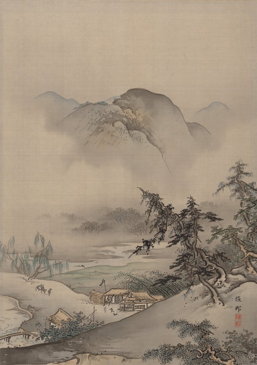 景观，约1885-89。 作者 桥本嘉穗