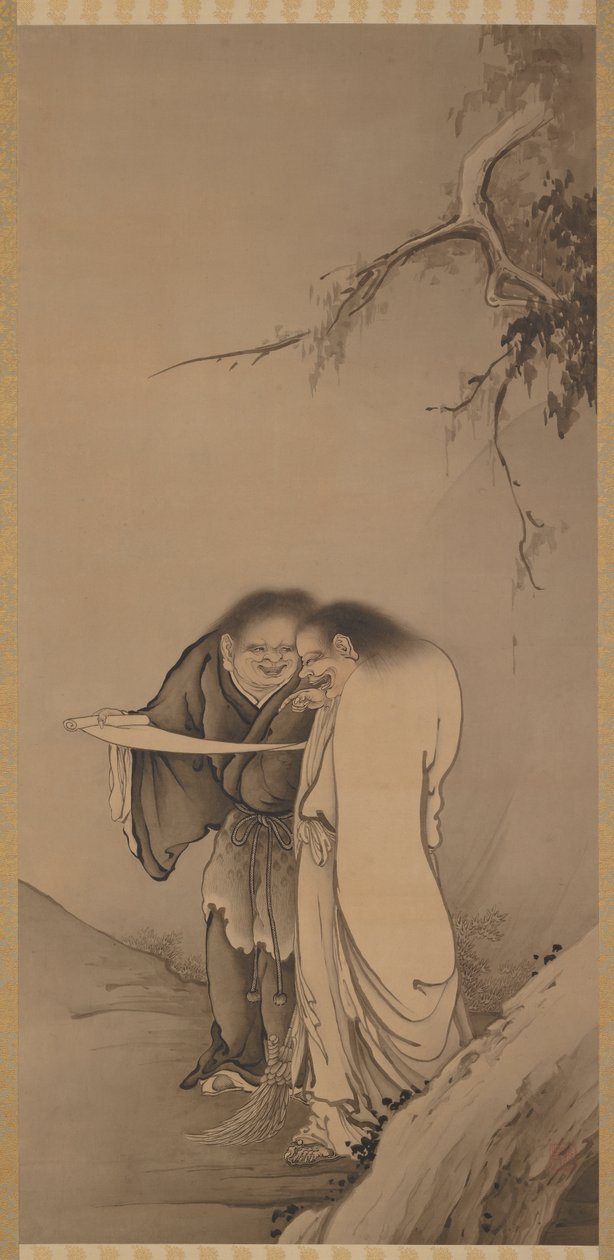 中国的道教神仙，汉山和石门坎山和吉德，明治时代，1886年。 作者 桥本嘉穗