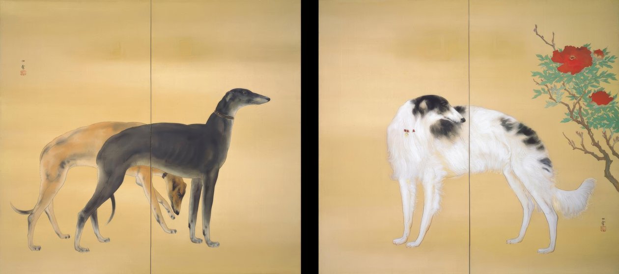 桥本勘濑，欧洲狗 作者 桥本关雪