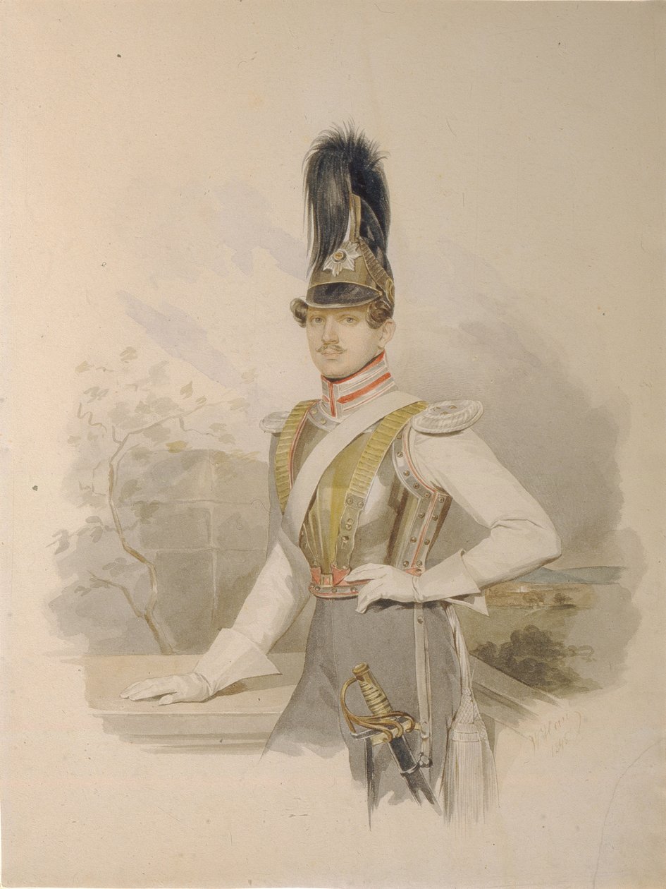 Valentin Grigoryevich Stroganov伯爵的肖像1801-1833年，1832年之前 作者 孝