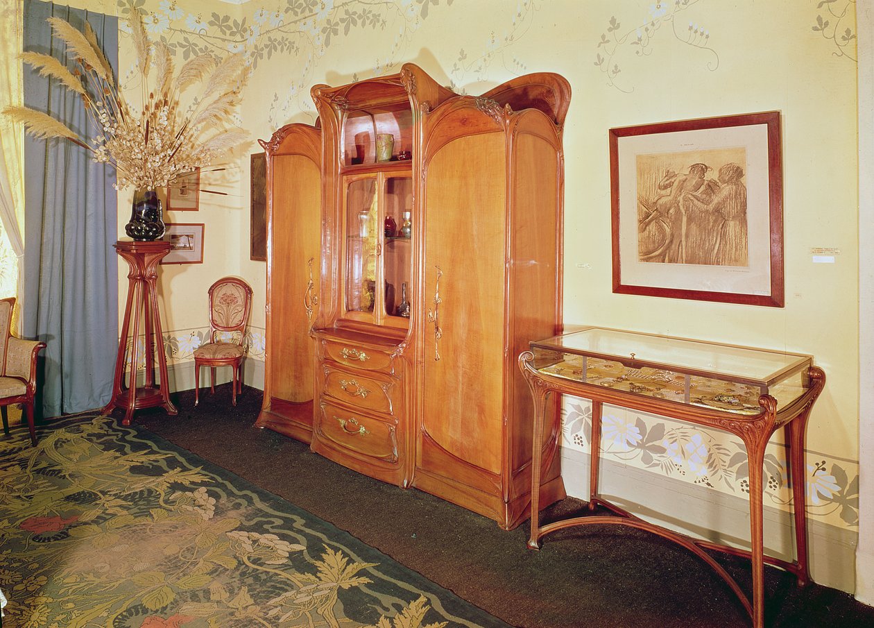 新艺术风格的卧室，c.1900 作者 赫克托·吉马尔（Hector Guimard）