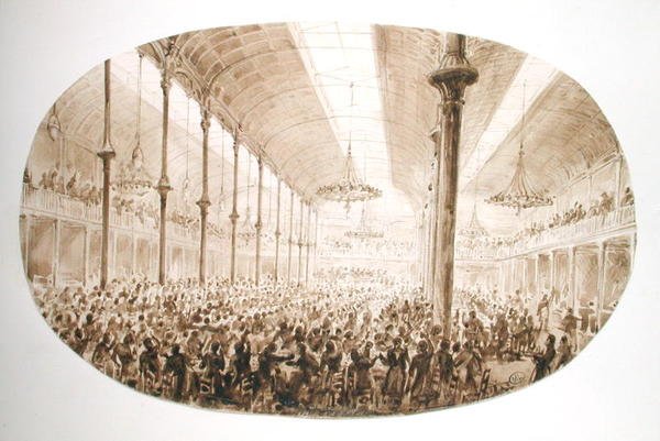 宴会，1865年 作者 赫克托·赫劳