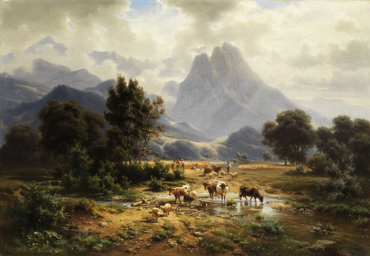 山地景观 作者 海因里希·霍弗（Heinrich Hofer）