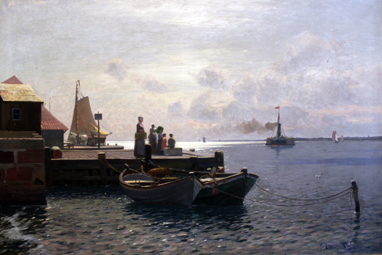 在Ekensund 作者 海因里希·彼得森（Heinrich Petersen）钓鱼