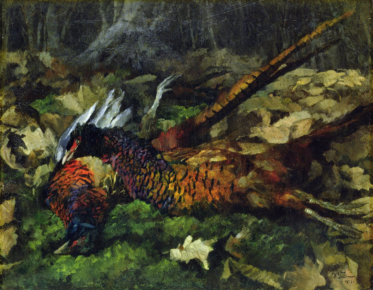 野鸡，1873年 作者 海因里希·威廉·特鲁伯纳