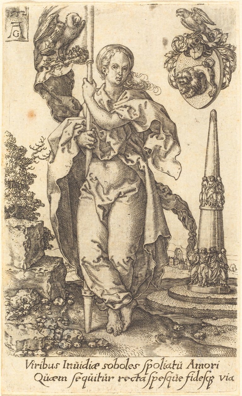 慈善，1552年。 作者 海因里希·阿尔德勒弗（Heinrich Aldegrever）