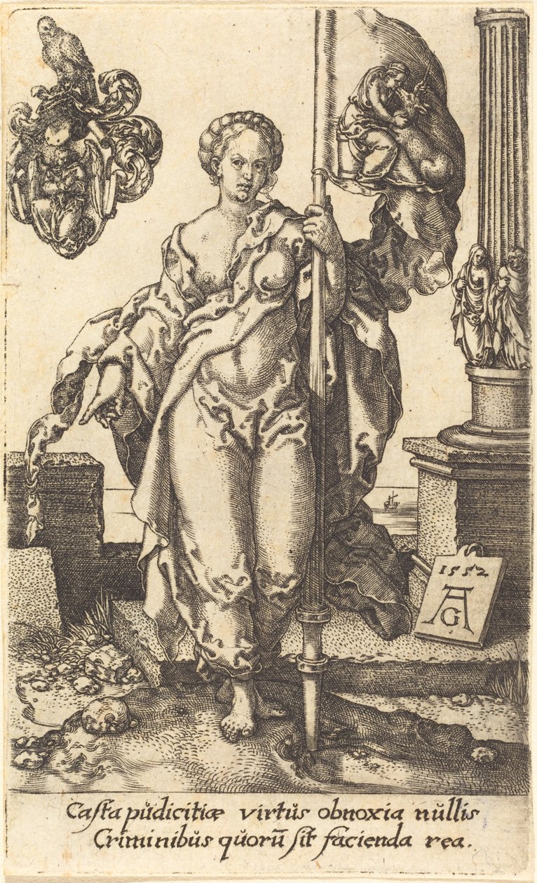 贞操，1552年。 作者 海因里希·阿尔德勒弗（Heinrich Aldegrever）