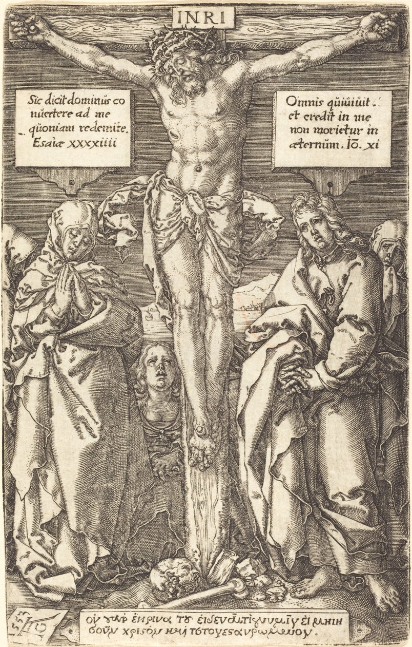 十字架上的基督，1553年。 作者 海因里希·阿尔德勒弗（Heinrich Aldegrever）