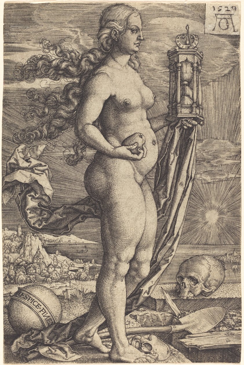 纪念死者，1529年。 作者 海因里希·阿尔德勒弗（Heinrich Aldegrever）