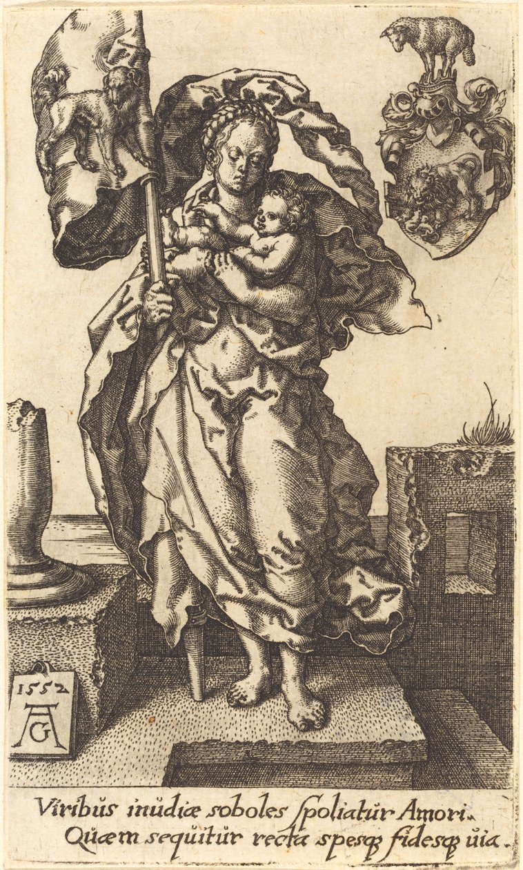 慈悲，1552年。 作者 海因里希·阿尔德勒弗（Heinrich Aldegrever）