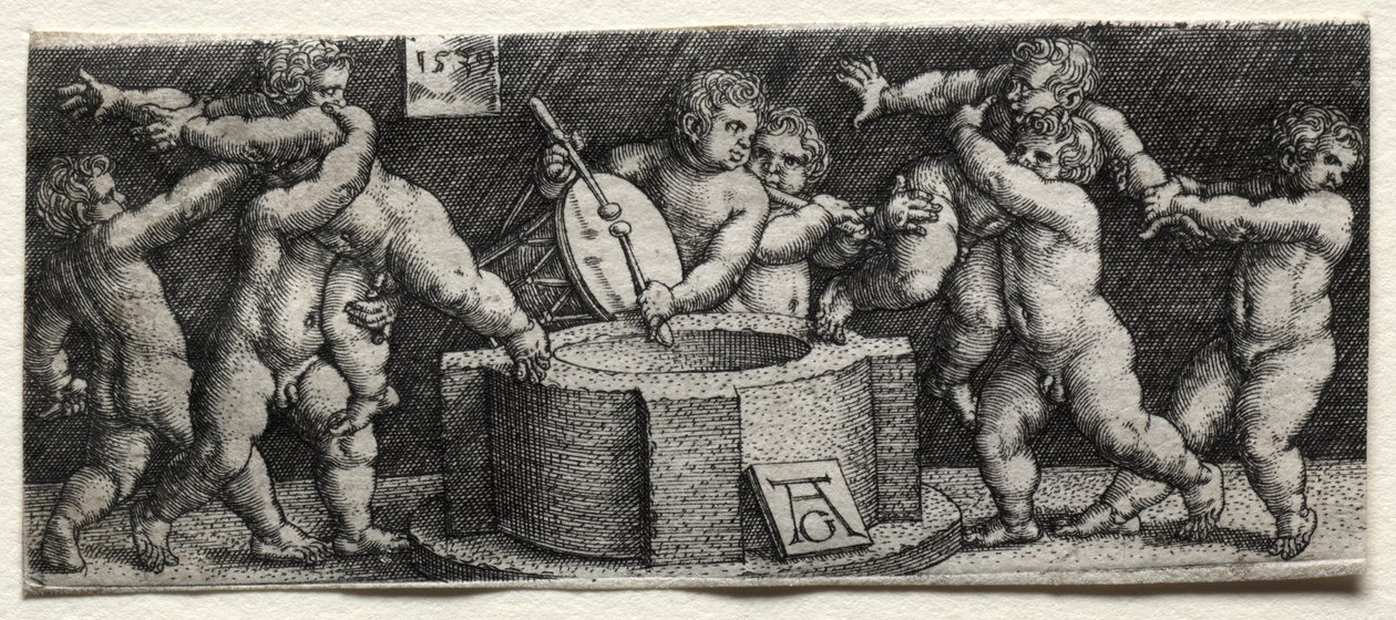 1539年，《八口井的裸体儿童》。 作者 海因里希·阿尔德勒弗（Heinrich Aldegrever）