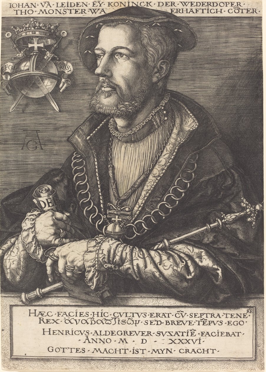 Jan van Leyden 作者 海因里希·阿尔德勒弗（Heinrich Aldegrever）
