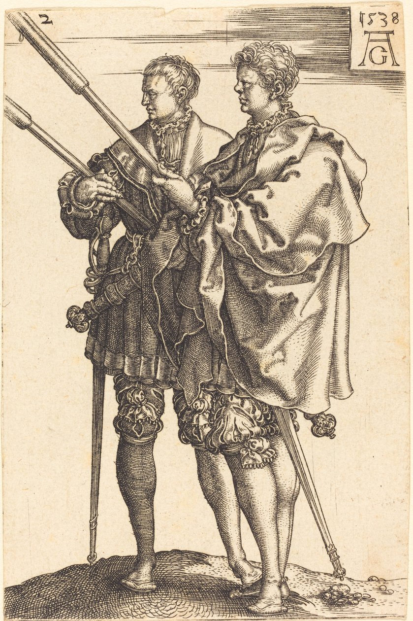 大型婚礼舞者，1538年。 作者 海因里希·阿尔德勒弗（Heinrich Aldegrever）