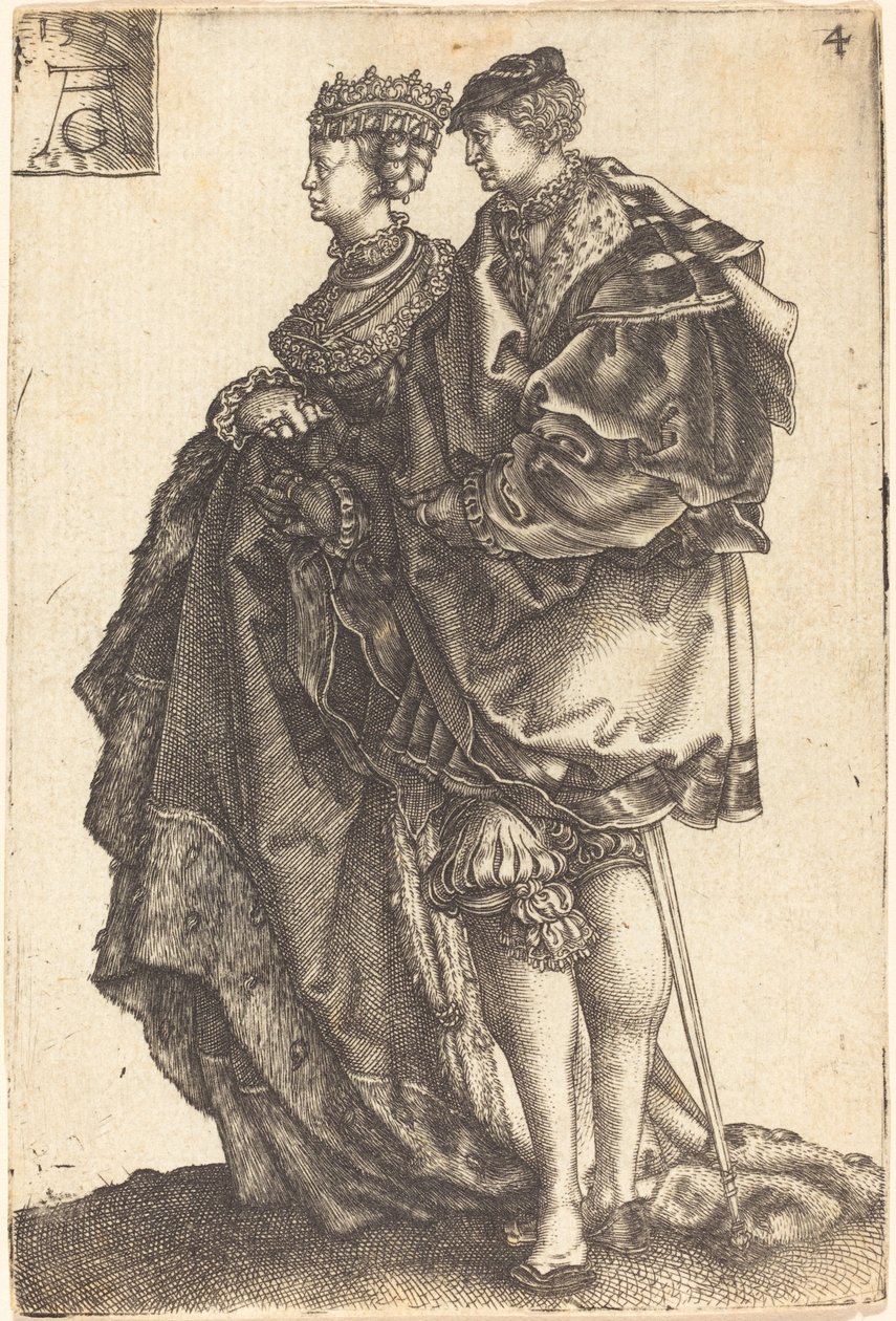 大型婚礼舞者，1538年。 作者 海因里希·阿尔德勒弗（Heinrich Aldegrever）