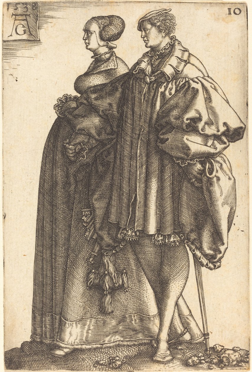 大型婚礼舞者，1538年。 作者 海因里希·阿尔德勒弗（Heinrich Aldegrever）