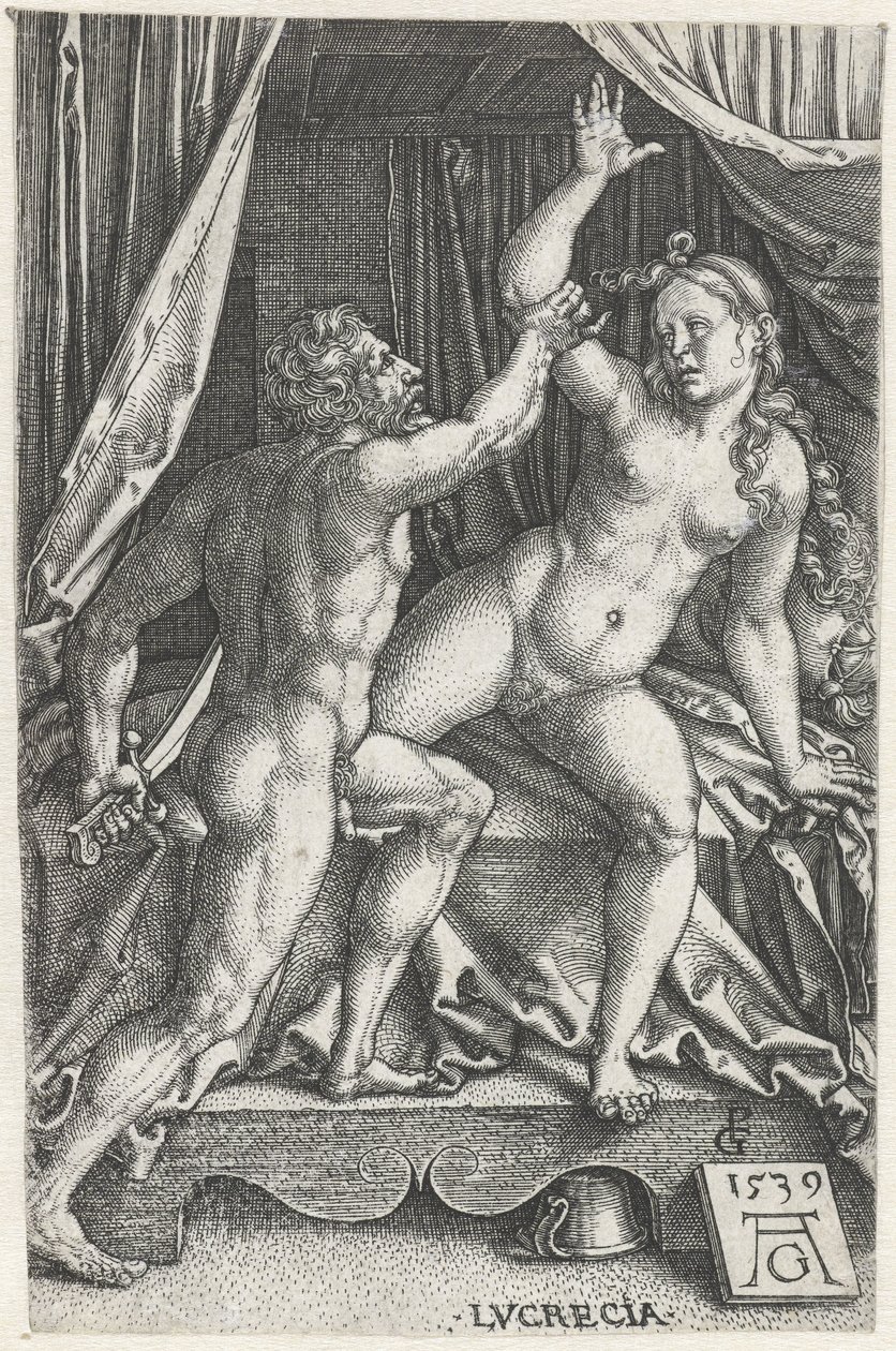 Lucretia en Sextus Tarquinius
露克蕾西娅 作者 海因里希·阿尔德勒弗（Heinrich Aldegrever）