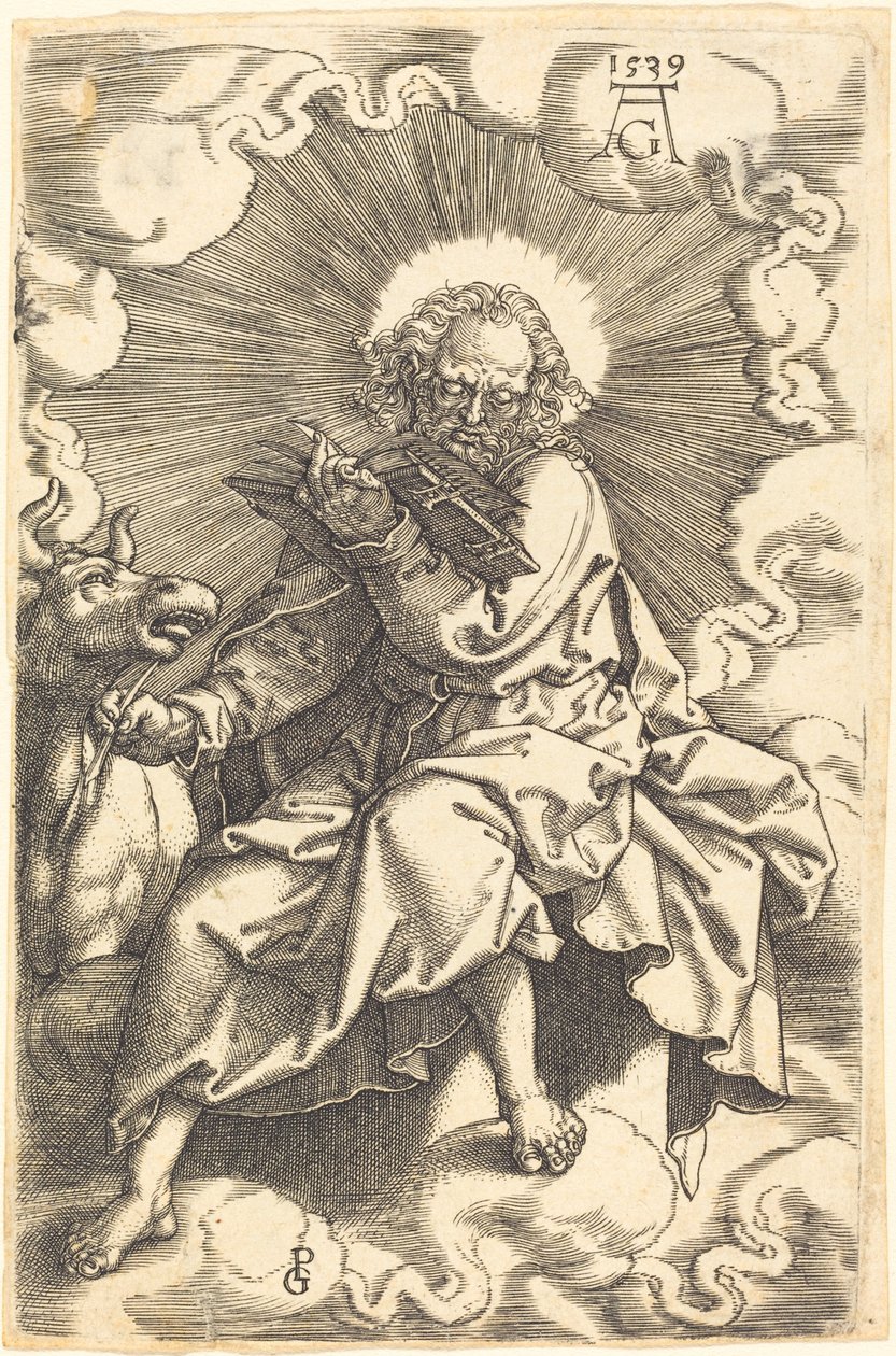 卢克，1539年。 作者 海因里希·阿尔德勒弗（Heinrich Aldegrever）