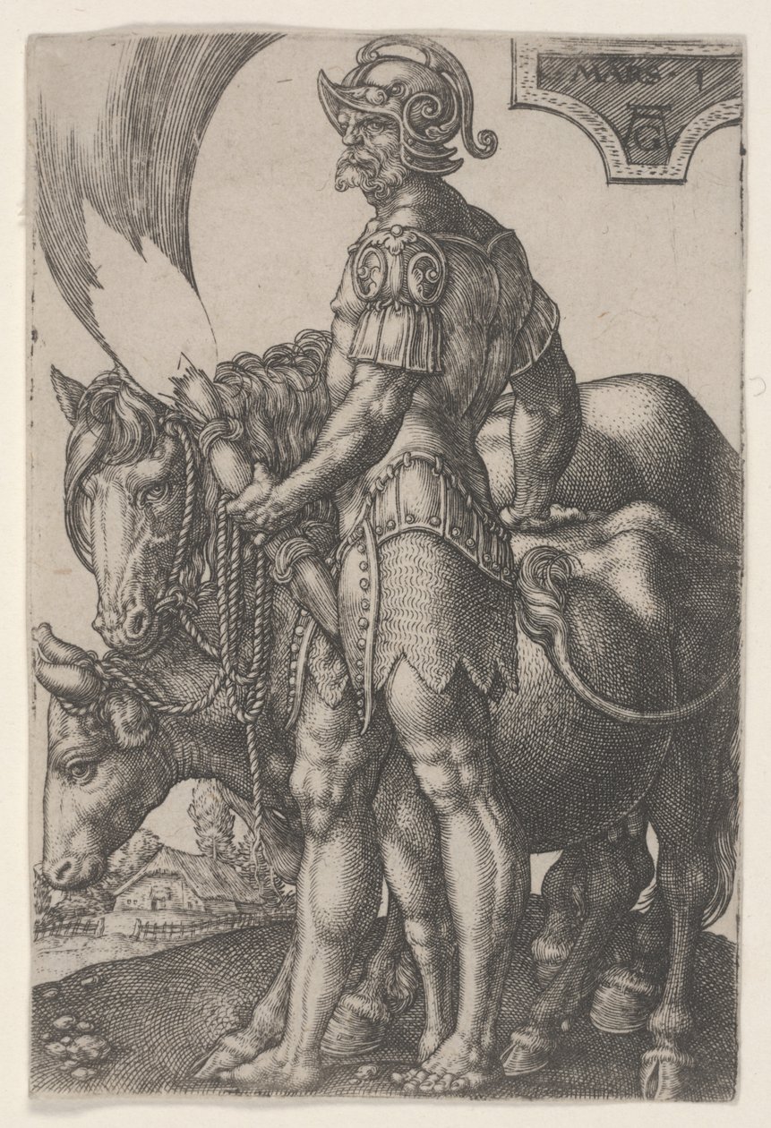Mars, c.1533 (engraving) 作者 海因里希·阿尔德勒弗（Heinrich Aldegrever）
