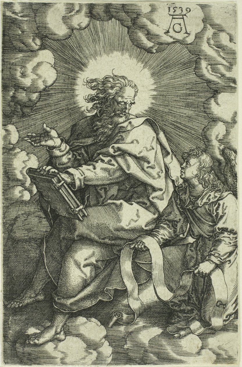 马太福音，来自四位福音传教士，1539年 作者 海因里希·阿尔德勒弗（Heinrich Aldegrever）