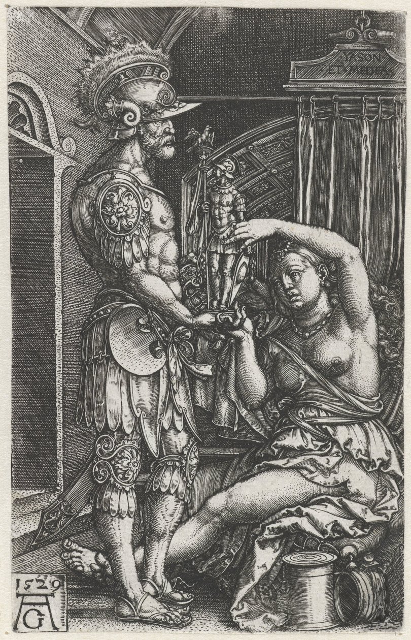 美狄亚给伊阿宋画像 作者 海因里希·阿尔德勒弗（Heinrich Aldegrever）