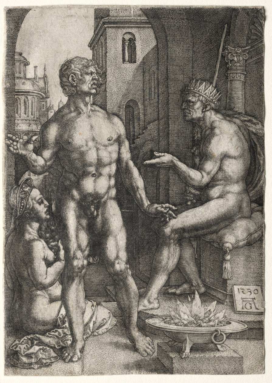 粘蛋白Saevola，1530。 作者 海因里希·阿尔德勒弗（Heinrich Aldegrever）