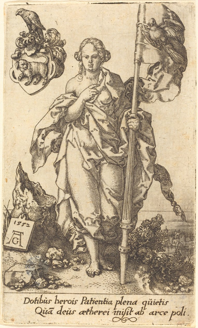 耐心，1552年。 作者 海因里希·阿尔德勒弗（Heinrich Aldegrever）