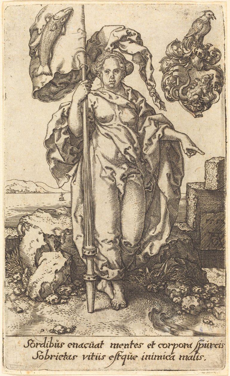 Temperance, 1552. 作者 海因里希·阿尔德勒弗（Heinrich Aldegrever）