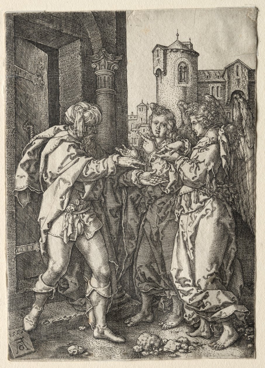《地段的故事》，1555年。 作者 海因里希·阿尔德勒弗（Heinrich Aldegrever）