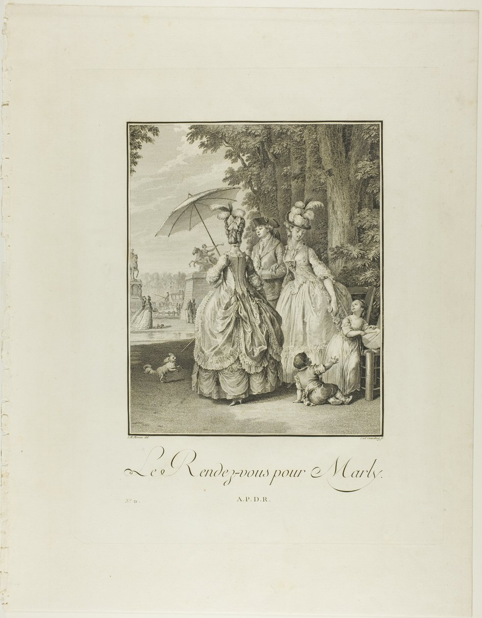 马利之约》，选自《十九世纪末物质与道德服饰纪念碑》（Monument du Costume Physique et Moral de la fin du Dix-huitième siècle 作者 海因里希·古腾堡