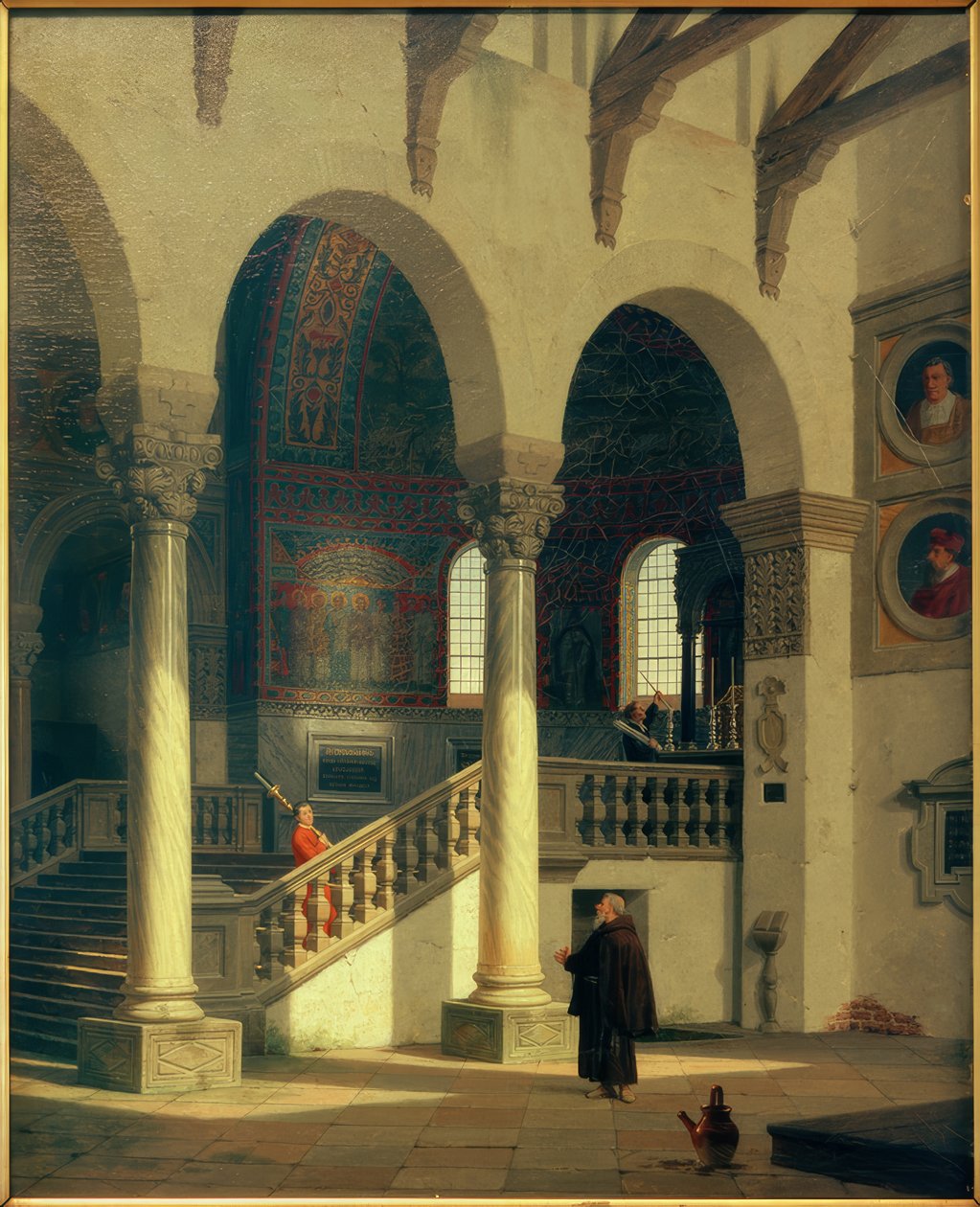 拉文纳（Ravenna），S.Apollinare在Classe - Painting（绘画）中海因里希·汉森 作者 海因里希·汉森