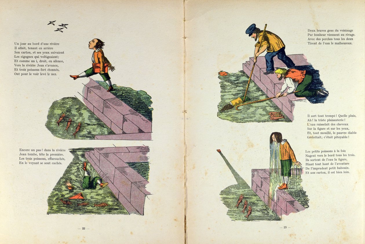 “Nez-en-l&39;Air的故事”，由Trim制作的霍夫曼&39;Struwelpeter&39;的翻译插图（Louis Gustave Regensburg，1827-1900），第1850页 作者 海因里希·霍夫曼