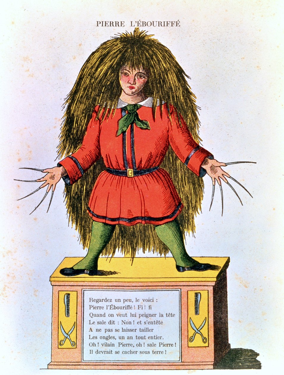 &39;Pierre l&39;Ebouriffe&39;，由Trim制作的Hoffmann&39;s&39;Struwwelpeter&39;的法语翻译插图（Louis Gustave Ratisbonne，1827-1900），c.1850 作者 海因里希·霍夫曼