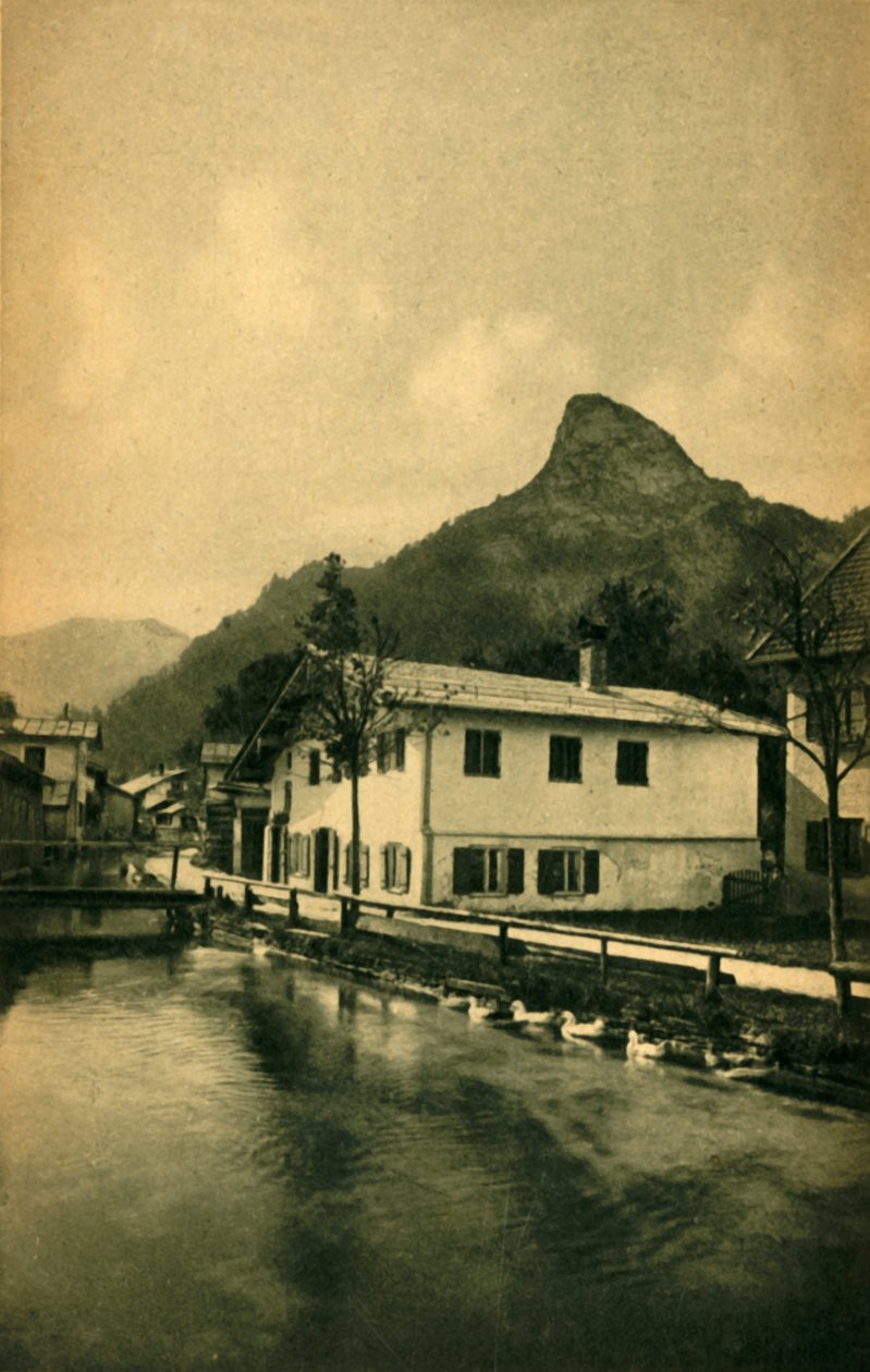 位于德国巴伐利亚州Oberammergau的小溪c1922。 作者 海因里希·乌尔希米德（Heinrich Uhlschmid）