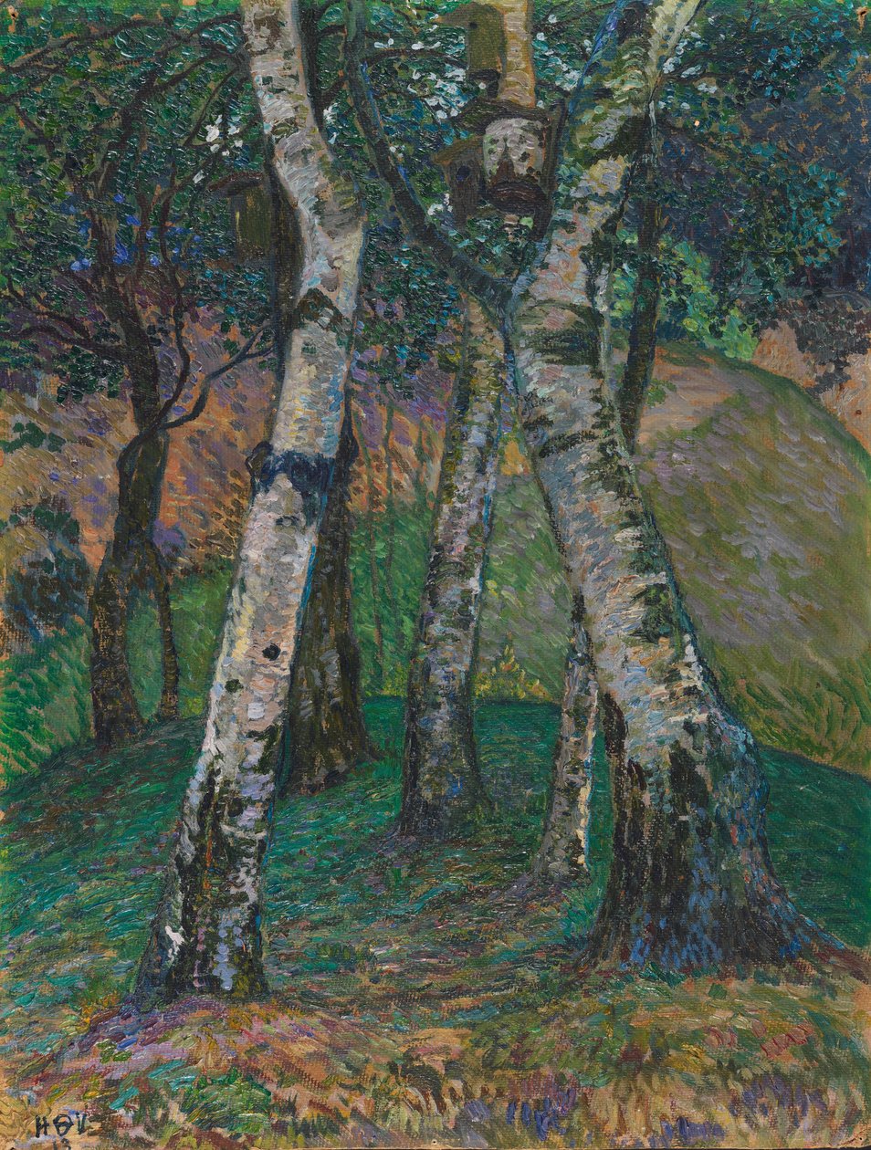 巴肯霍夫的桦树，1913年。 作者 海因里希·沃格勒