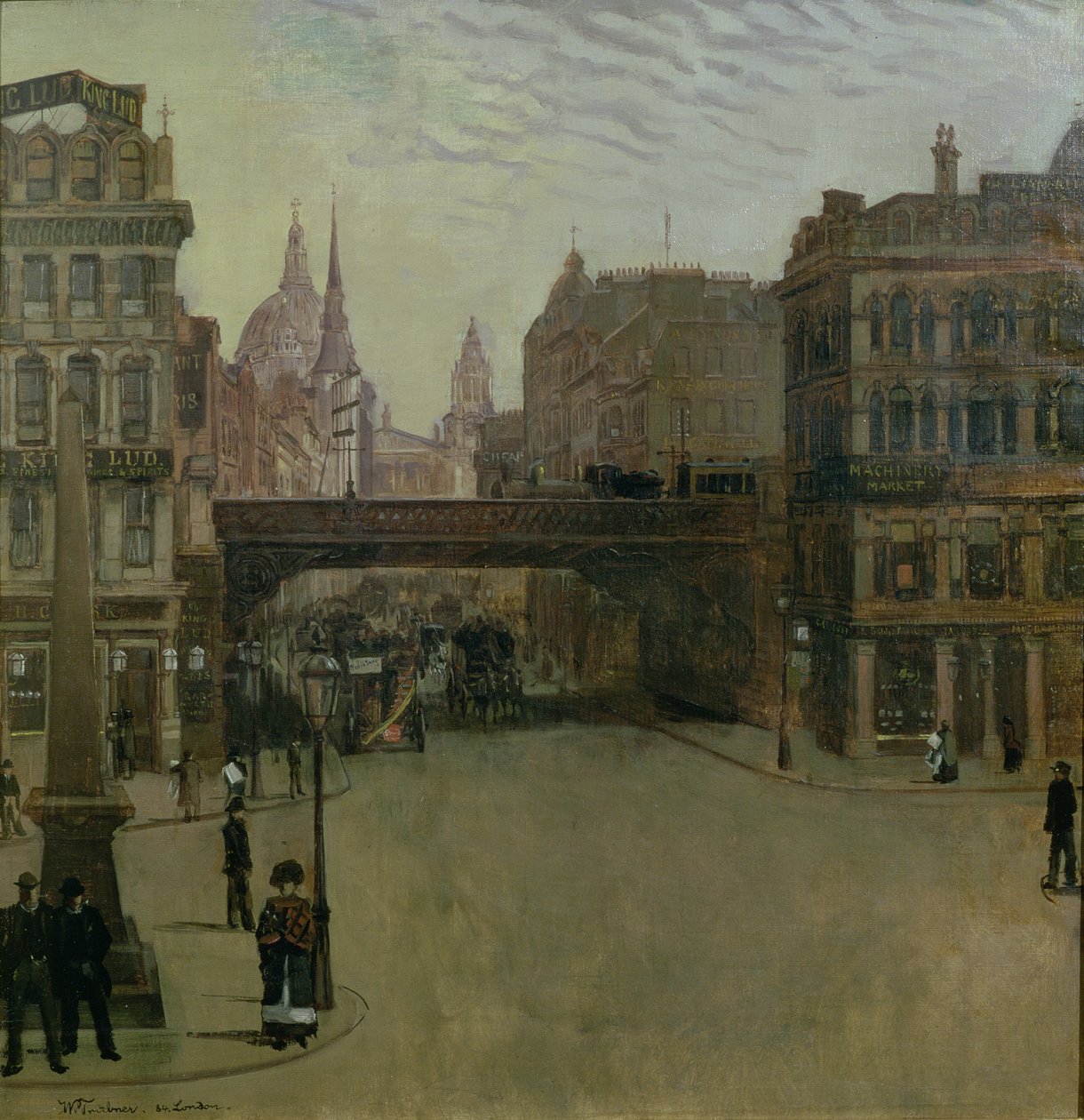 Ludgate Hill，1884年 作者 海因里希·威廉·特鲁伯纳