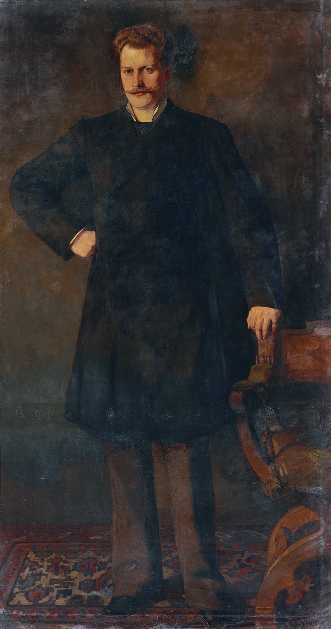 歌剧演员Theodor Reichmann的肖像，1849-1903，1879。 作者 海因里希·威廉·特吕布纳