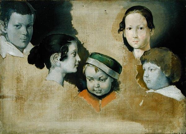 画家Julius Schnorr von Carolsfield的五个长子（1794-1872），c.1839-40 作者 海因里希·威廉·特鲁伯纳