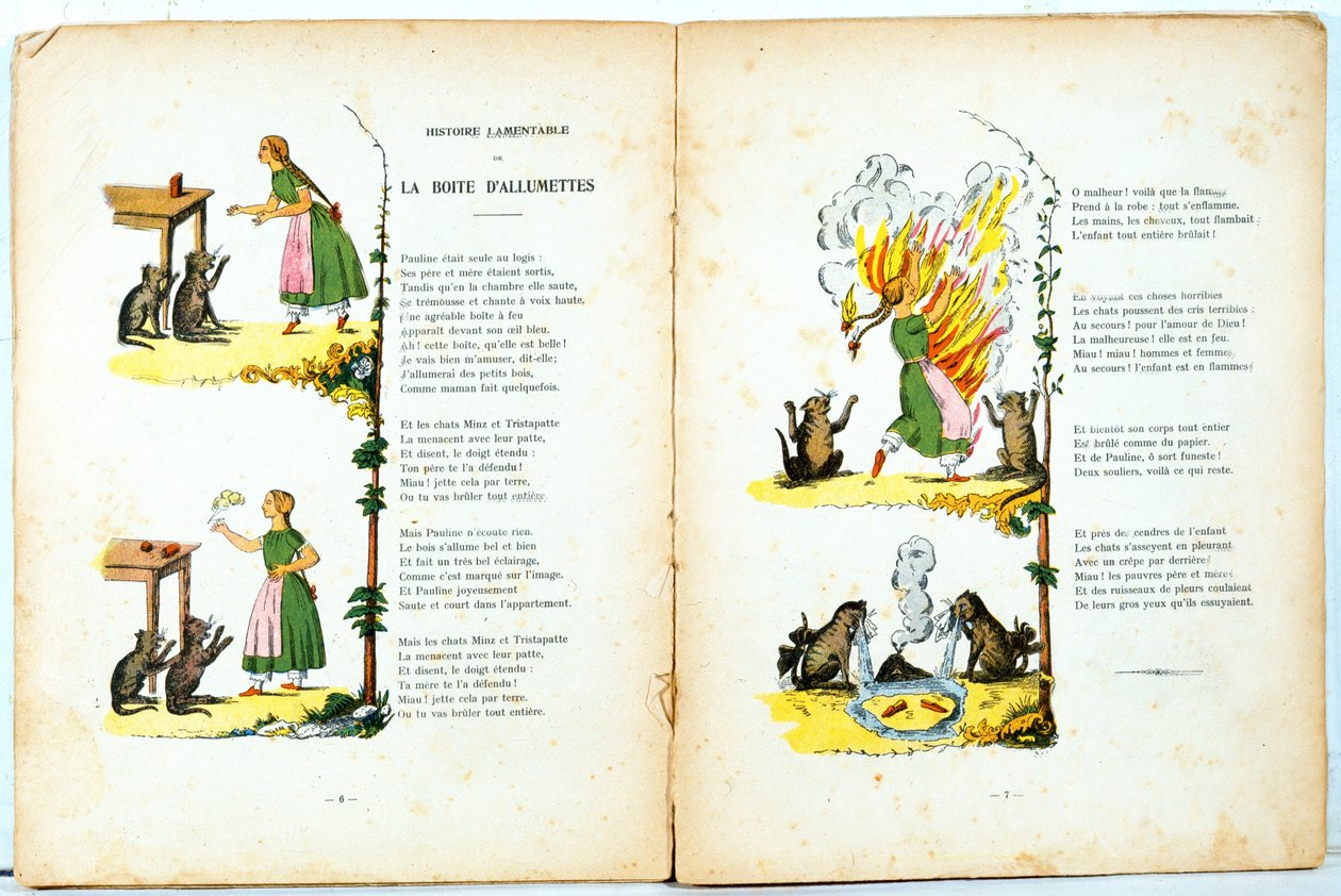 鳄鱼盒的可悲历史，由Trim（路易斯古斯塔夫雷根斯堡，1827-1900）制作的Hoffmanns Struwwelpeter的英文译本插图，c.1850 作者 海因里希·霍夫曼