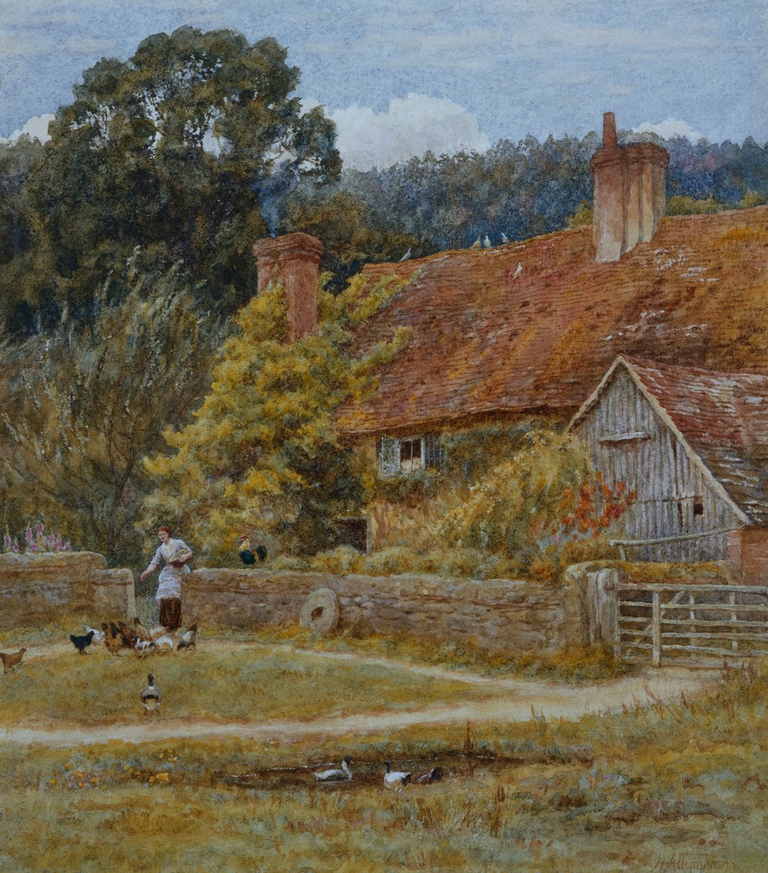 Netley Farm，设在萨里的Shere，1878年 作者 海伦阿灵厄姆