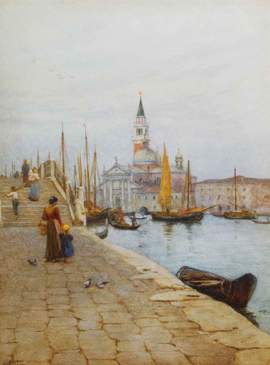 来自Zattere的San Giorgio Maggiore，威尼斯， 作者 海伦阿灵厄姆