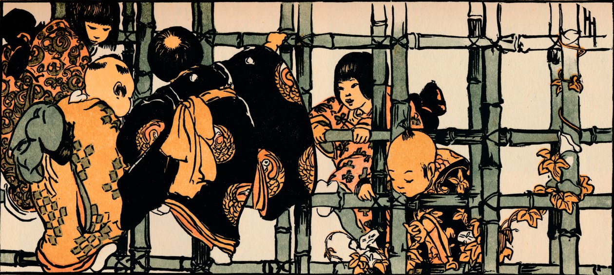竹篱笆，1904年 作者 海伦·海德（Helen Hyde）