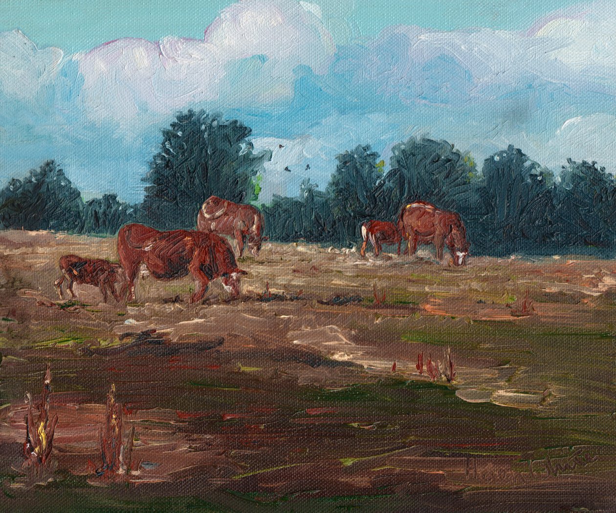 放牧的奶牛，2008 作者 海伦·怀特