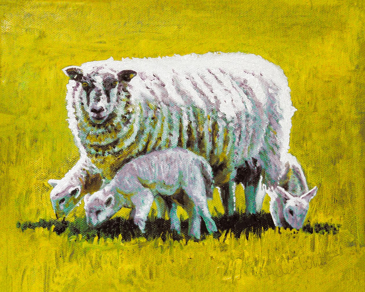 在一起，2009 年（布面油画） 作者 海伦·怀特