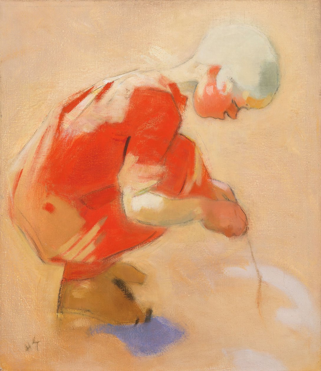 沙地上的女孩，1912年。 作者 海伦·谢尔夫贝克