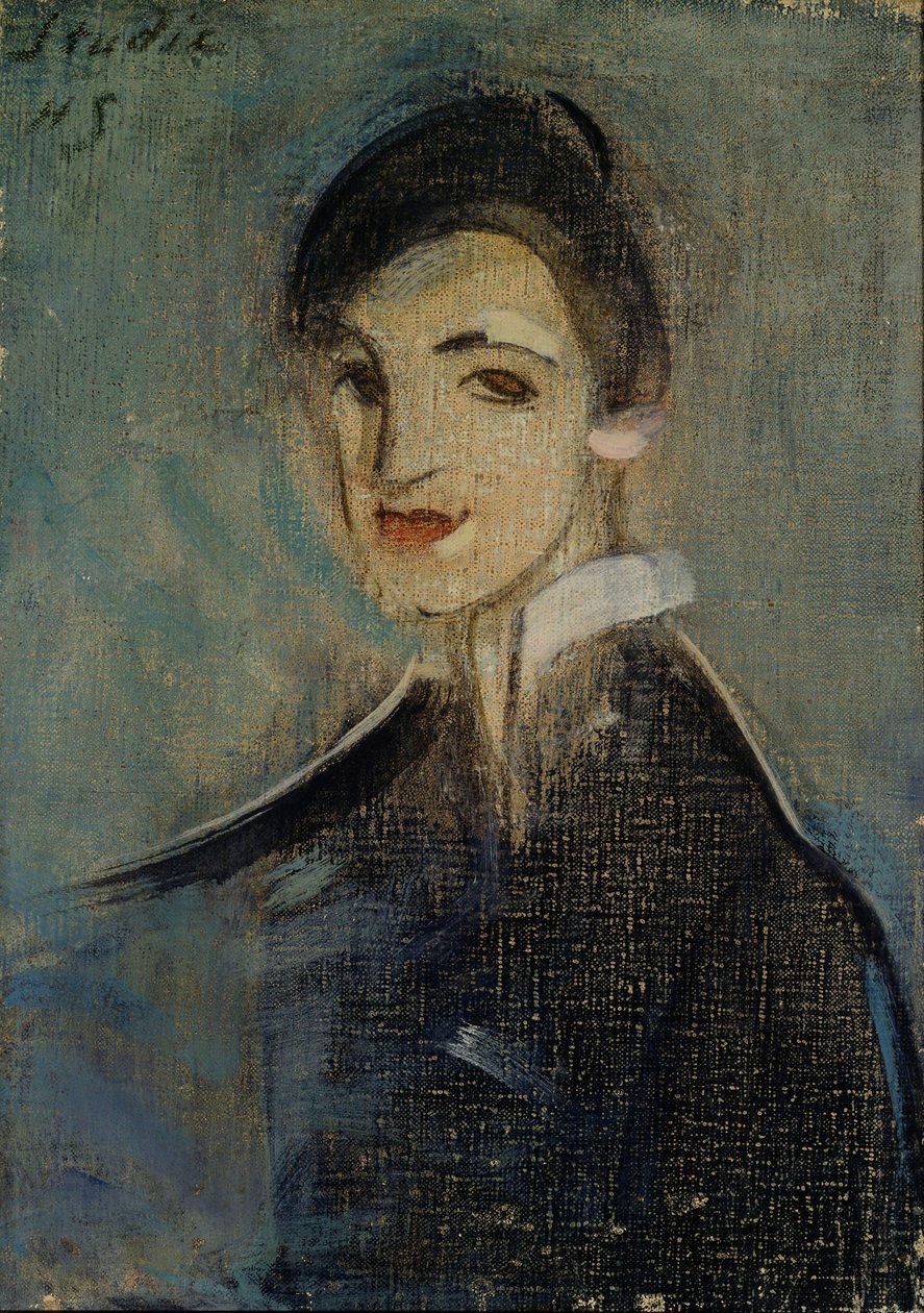 黑衣歌手，1916-1917。 作者 海伦·谢尔夫贝克
