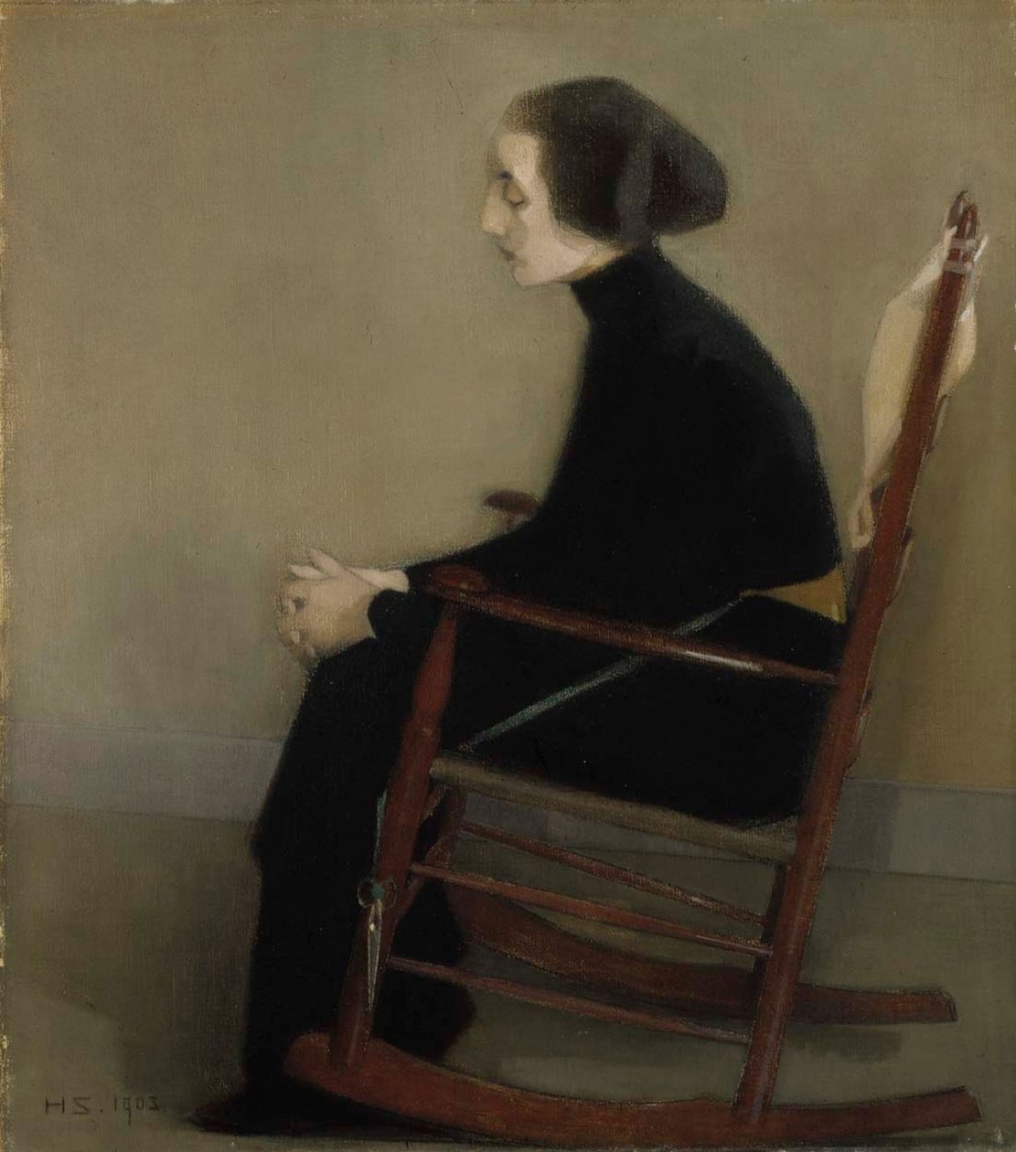 缝纫师 劳动妇女》，1903年。 作者 海伦·谢尔夫贝克