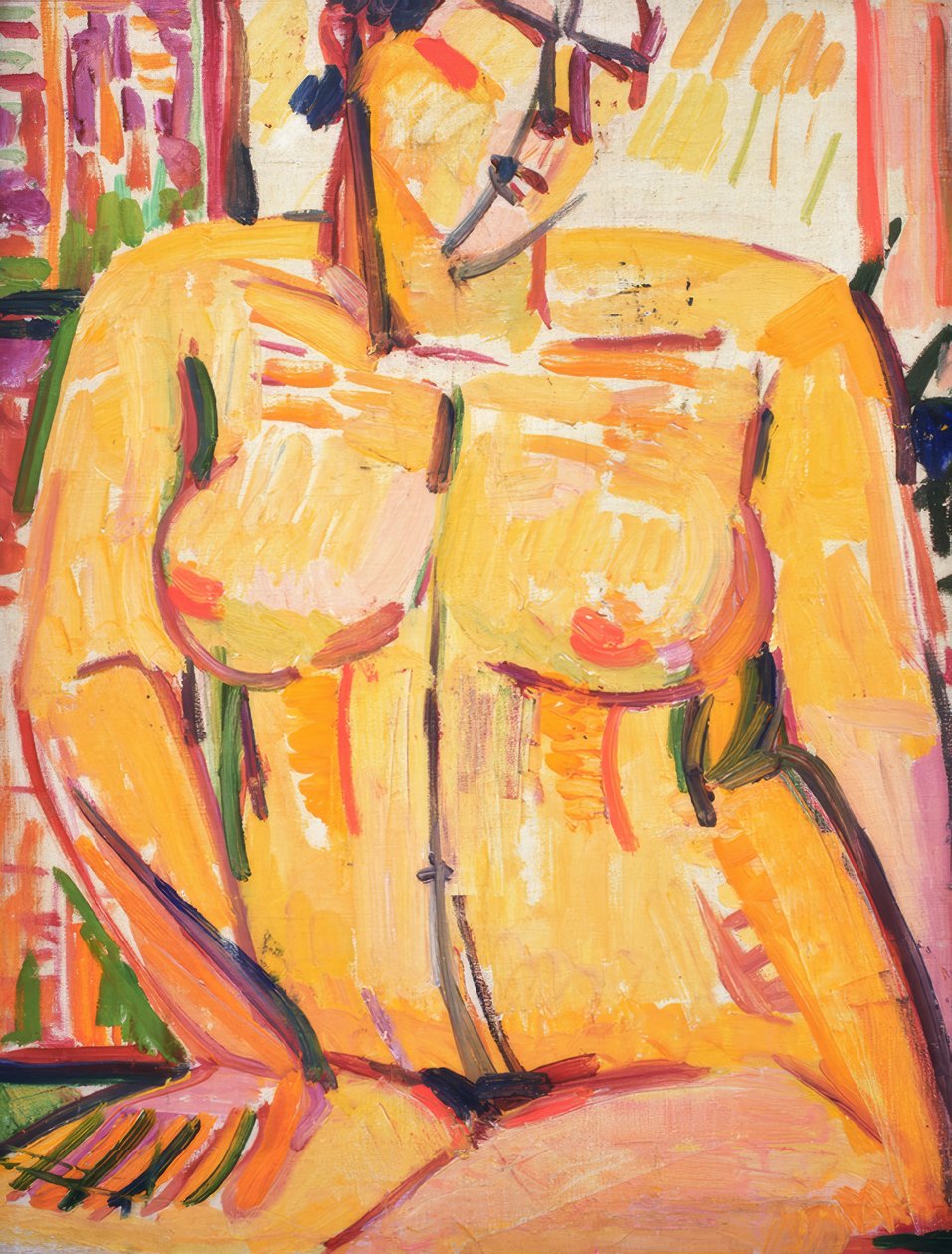 坐着的女性裸体 作者 海伦·冯·陶西格