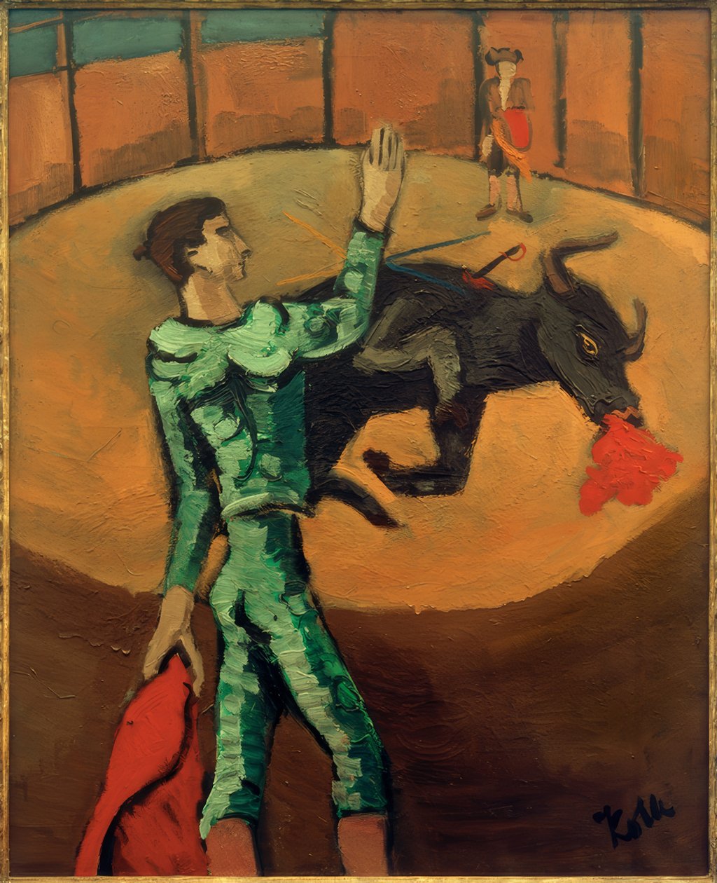 斗牛士与垂死的斗牛竞技场（Tauromachie III） 作者 赫尔穆特·科尔（Helmut Kolle）