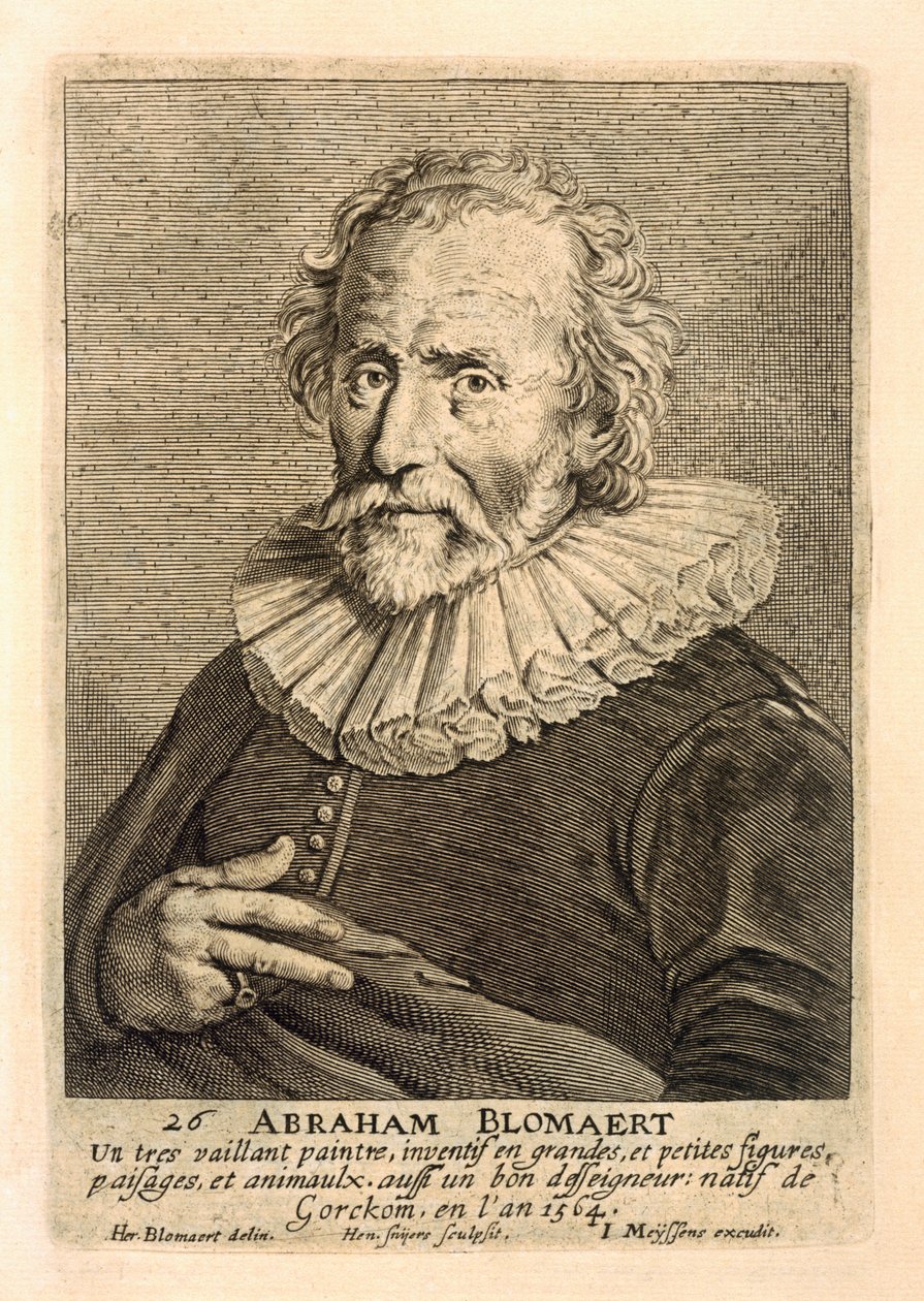 亚伯拉罕·布洛马特的肖像，由Johannes Meyssens雕刻（1612-70） 作者 亨德里克·布洛埃马特