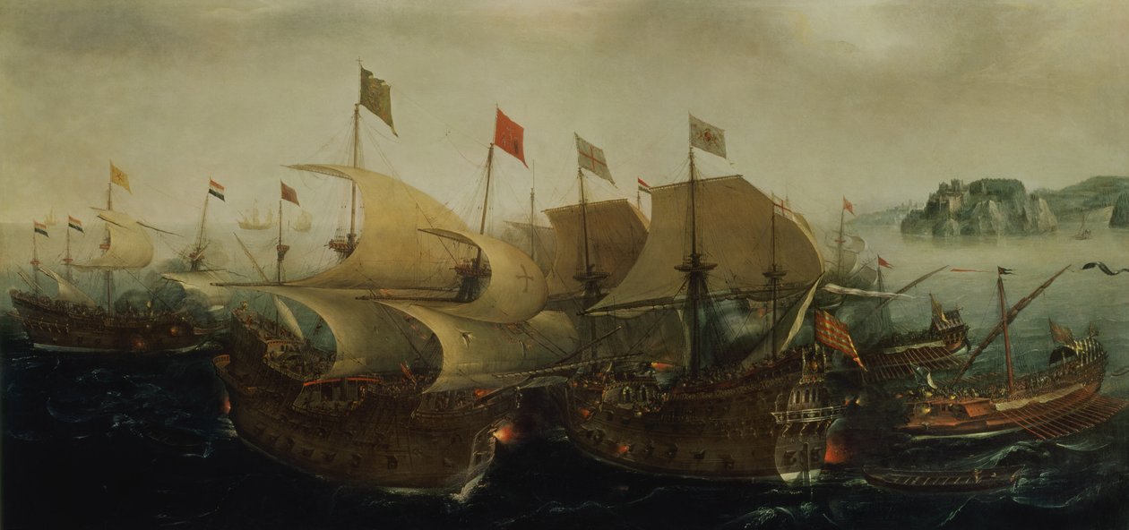 海上行动，可能是加的斯战役，1596年 作者 亨德里克·科内利斯。房间
